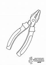 Alicate Pinzas Colorare Mewarnai Alicates Pliers Putih Pinze Hitam  sketch template
