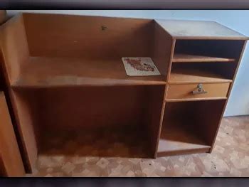 - Desk - Brown Qatar Includes Drawers Desk Shelves For Sale in Qatar