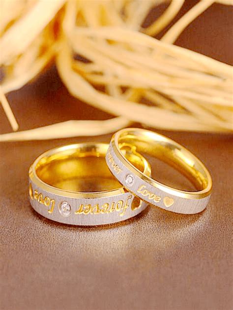 Forever Love Couple Rings, Personalized Fashion Wedding Rings, Luxurious & Handsome Titanium ...