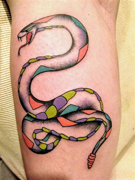 neo traditional snake tattoo by focusfoust on DeviantArt
