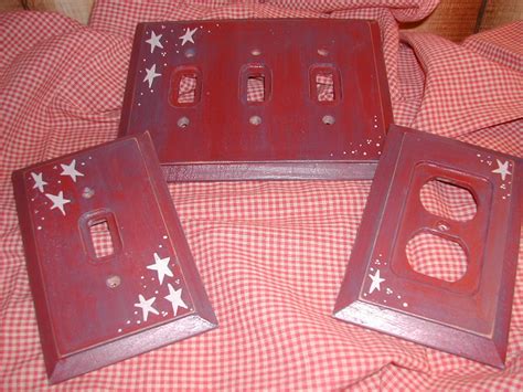 Primitive Country ** Hand Painted ** Light Switch and Outlet Covers... Americana - Primi ...
