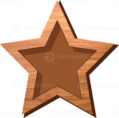 Game Button Wooden Star With Hole 10928228 PNG