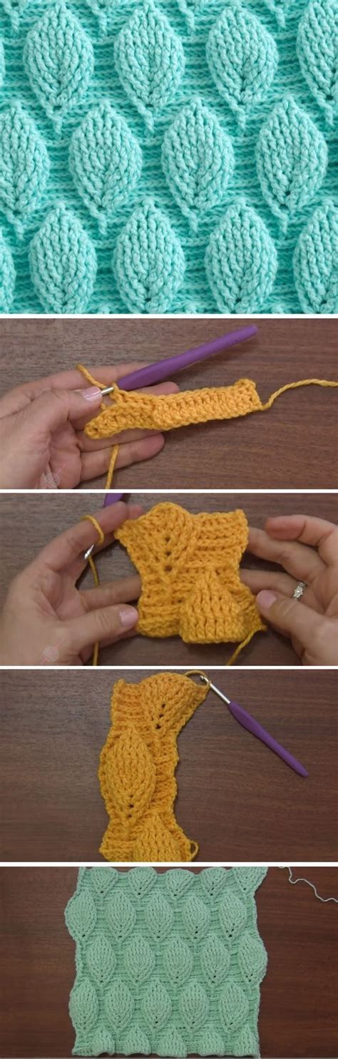 3D Leaf Stitch Tutorial Source: http://ift.tt/2xX9AK5 | Crochet yarn, Knitting patterns, Knitting