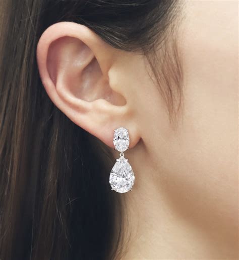 Oval & Pear Diamond Drop Earrings – Bailey's Fine Jewelry