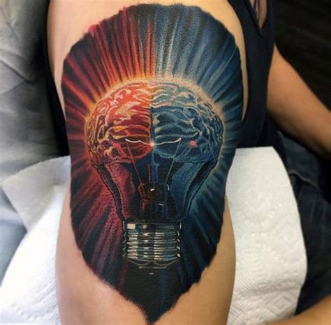 75 Light Bulb Tattoo Designs For Men - Bright Ink Ideas