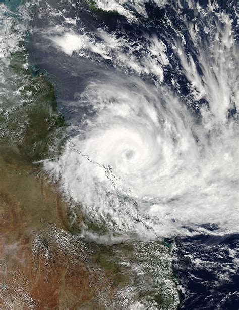 NASA sees Tropical Cyclone Debbie approaching Queensland for landfall