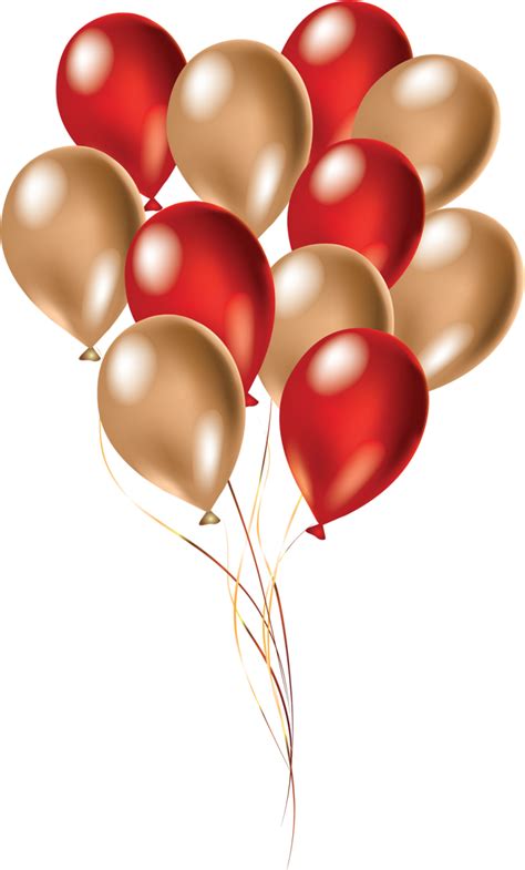 Balloon Gold Clip Art Transparent Red Gold Balloons Png Clip Art Png ...
