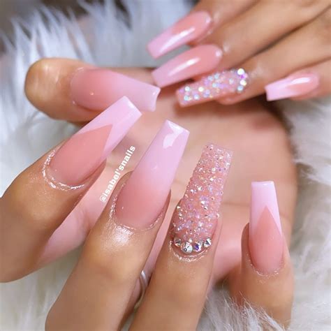 nail.gq | Light pink acrylic nails, Ombre acrylic nails, Long acrylic nails coffin