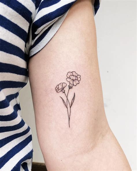 Carnation Flower Tattoo Black And White - sekteblogger