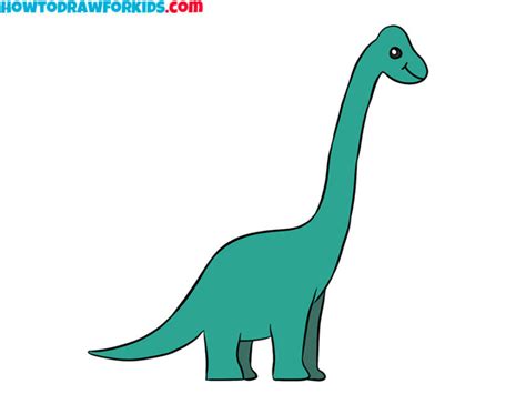 How to Draw a Brachiosaurus - Easy Drawing Tutorial For Kids