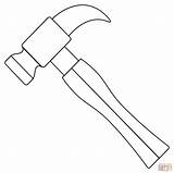 Hammer Claw Coloring Drawing Clipart White Pages Simple Google Drawings  sketch template