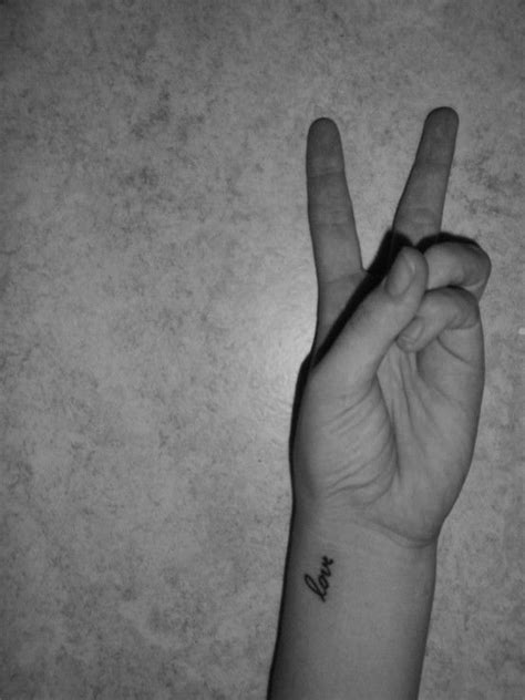 #tattoo #love #wrist #peace | Wrist tattoos for women, Small love ...