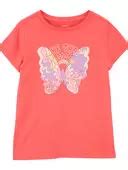 Orange Toddler Butterfly Graphic Tee | carters.com
