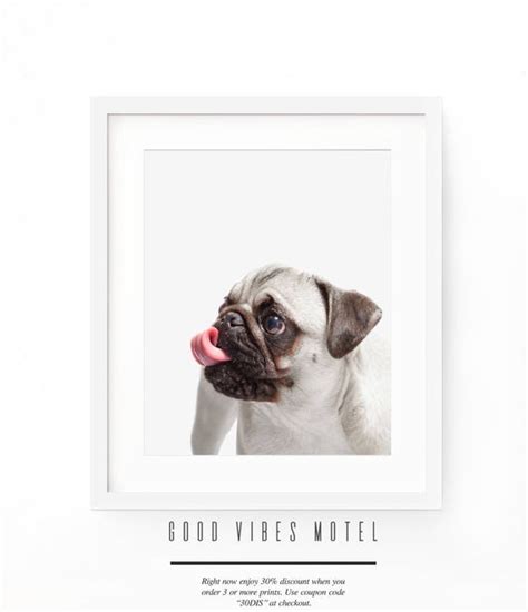 Pug Print Pug Printable Pug Art Print Dog Poster Pug Art | Etsy