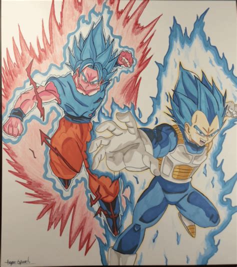 Drawing: Goku and Vegeta : r/dbz