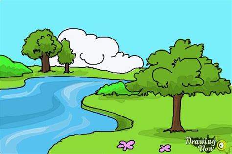 How to Draw Nature Scenery - DrawingNow