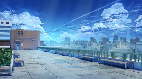 Anime School Rooftop Night Wallpapers - Wallpaper Cave
