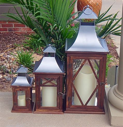 20 Collection of Set of 3 Outdoor Lanterns