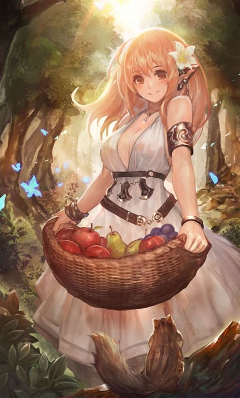 Basket Fruits by Yaoya Musuko | รูปภาพ, การ์ตูน, สาวอนิเมะ