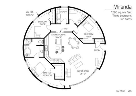 Monolithic Dome home floor plans with square footage ranging from 1,101 to 2,000 sf ...