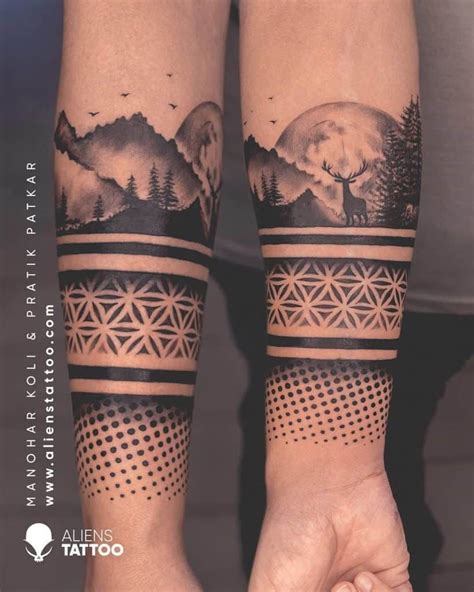 Nature Armband Tattoo | Idée tatouage avant bras, Conception de ...