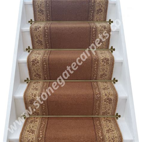 Brintons Carpets Classic Florals Parterre Copper Stair Runner (per M ...