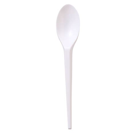 Disposable 7" White Plastic Spoons Singapore | MTRADE Novelty Wholesale