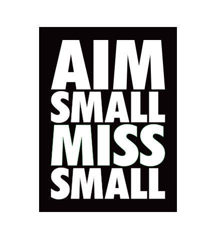 Aim Small Miss Small Decal | Love songs, Best songs, News songs