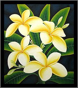 Canvas painting of Plumeria 5 | Flower art painting, Flower art ...