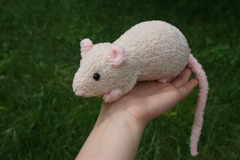 Plush stuffed toy rat READY TO SHIP white rat cuddly toy | Etsy