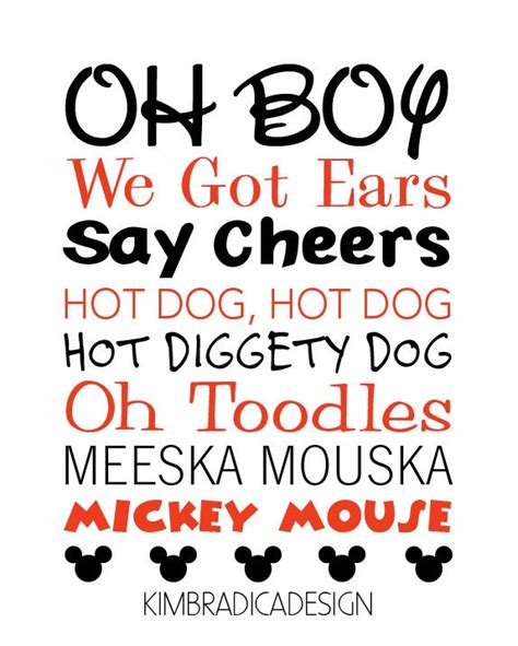 Mickey Mouse Clubhouse Mickey Quotes, Digital Print - Etsy