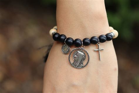 Rustic Virgin Mary Bracelet/rosary Bracelet/catholic - Etsy