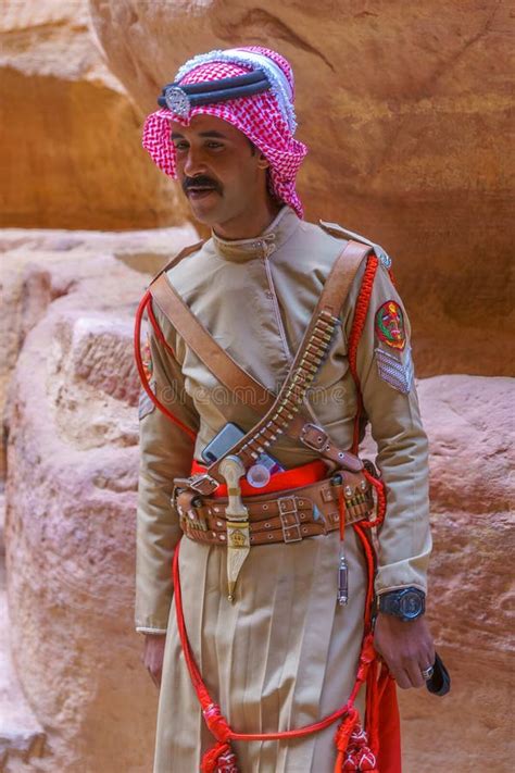 Portrait of a Man in Jordanian Army Uniform, Petra Editorial Photo ...