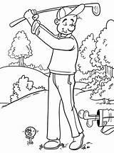 Golfer Playing Coloring Page  Free Printable Pages For Kids sketch template