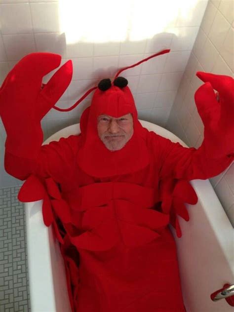 Patrick Stuart | Patrick stewart, Lobster costume, Best celebrity halloween costumes