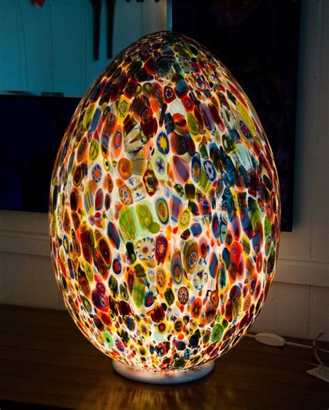 Murano Glass Egg Shaped Table Lamp | Lamp, Murano glass, Egg shape