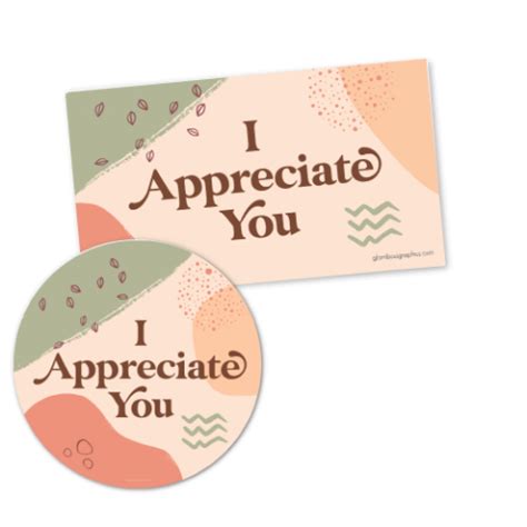 I Appreciate You Sticker & Gift Tag | Glam Boss Graphics