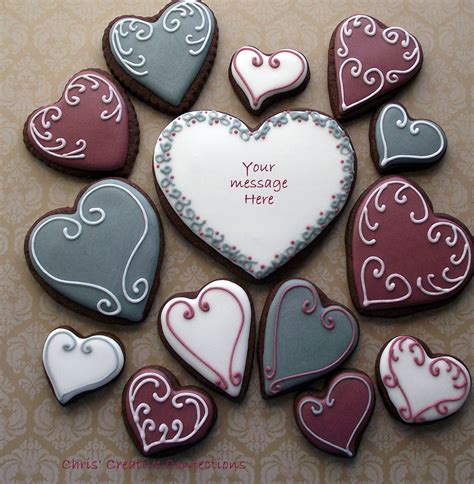 Valentine Heart Decorated Sugar cookies. $36.00, via Etsy. | Valentine sugar cookies, Valentine ...