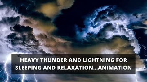 HEAVY THUNDER AND LIGHTNING FOR SLEEPING AND RELAXATION | THUNDER AND LI... in 2020 | Thunder ...