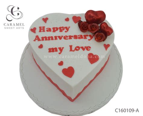 Heart Anniversary Cake – Caramel Sweet Arts