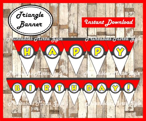 Pokemon Banner printable Pokemon party Banner Pokemon | Etsy