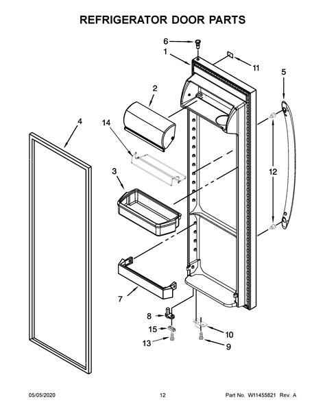 Parts and plans for Whirlpool Refrigerator, Side-by-side model: WRS555SIHV03 at Midbec