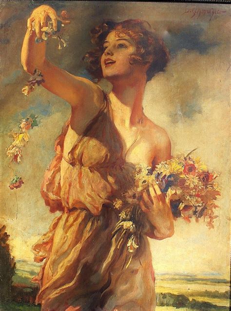 Leopold Schmutzler Lady With Flowers | Arte renascentista, Pinturas ...