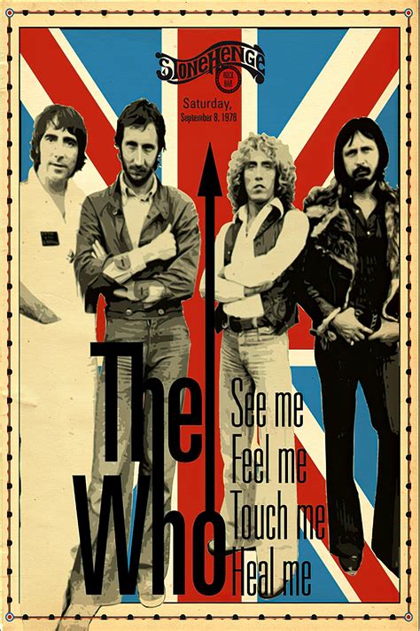 The Who "Stonehenge 1978 Concert" Rock Poster Reproduction 12x18 ...