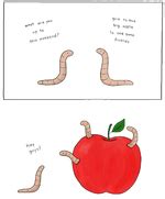 Big apple / New York :: lizclimo :: apple :: pun :: worm :: comics (funny comics & strips ...