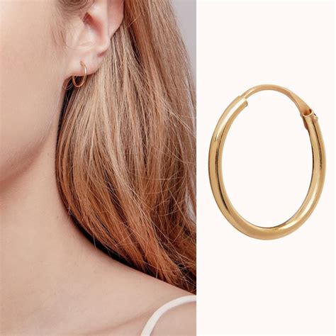 Child Gold Hoop Earrings at Rosemarie Bell blog