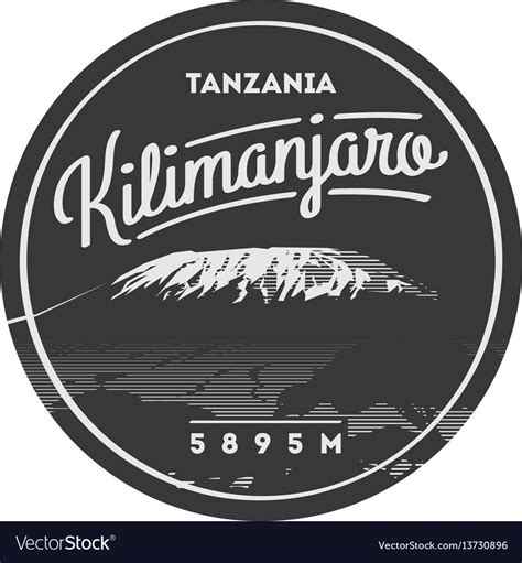Mount kilimanjaro in africa tanzania outdoor Vector Image