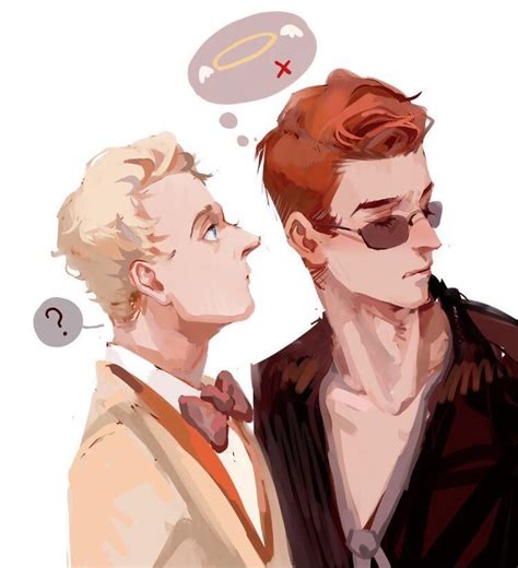 FANART/ [GOOD OMENS] #GoodOmens #Crowley #Aziraphale Permission granted by original artist ...