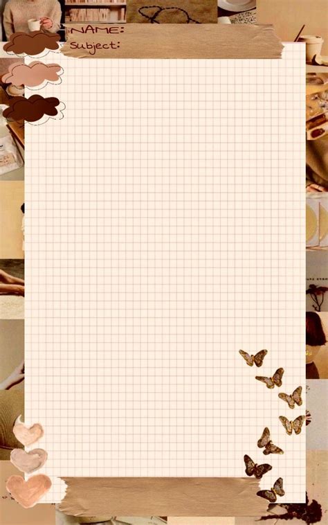 Brown notepad printable | Bond paper design, Paper background design ...