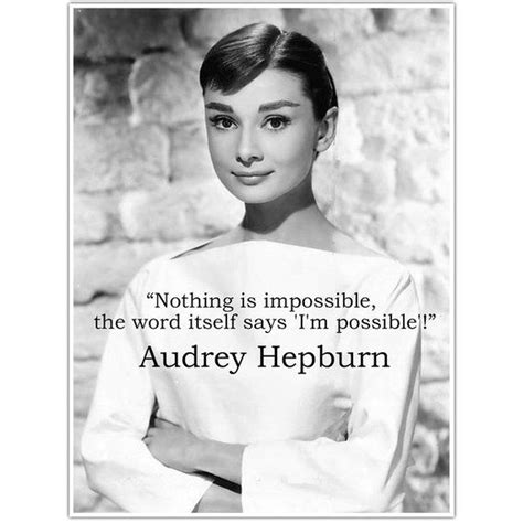 Audrey Hepburn Possible Motivation Quote Wall Art Poster by pblast | Wall art quotes ...